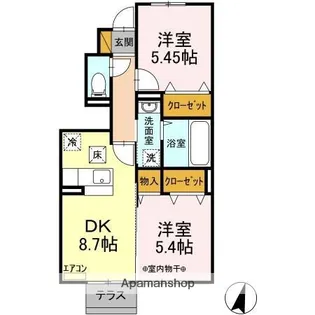 とまり木【102号室】の間取り
