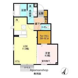 プルメリア【103号室】の間取り