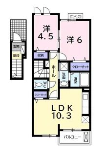 フォルトゥーナC【2階】の間取り