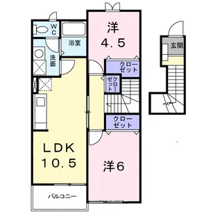 プリムヴェール【203号室】の間取り