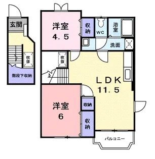 マリンガ【2階】の間取り