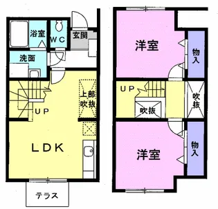 スウィングハート松ヶ島【1階】の間取り