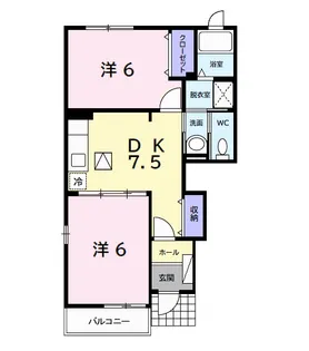 ジャック パレスA【1階】の間取り