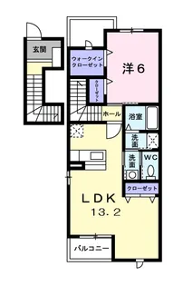 シアンクレール ドゥー【2階】の間取り