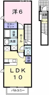 ラフレシールメゾン【2階】の間取り