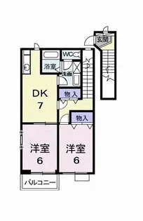 サンライズユキ【2階】の間取り