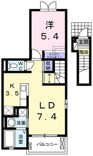 マーヴェラス末広【2階】の間取り