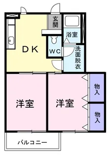 コスモスⅠ【1階】の間取り