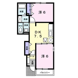 パール メゾン Ⅱ【1階】の間取り
