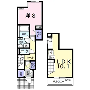 サンヴェール茂原D【1階】の間取り