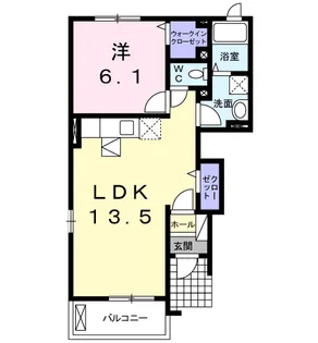 ブルックヴィラB【1階】の間取り