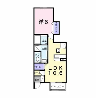 グリーン コートC【1階】の間取り