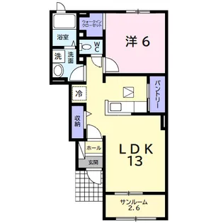 ベル・フラン【1階】の間取り