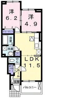 ローズマリー【1階】の間取り