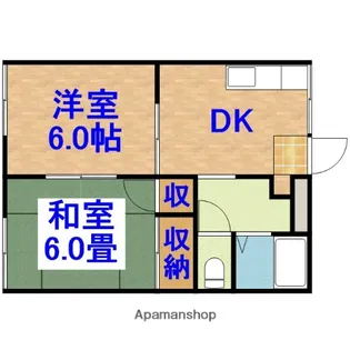 ハミング山崎【1階】の間取り