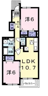 メゾンド・ラ・メール【1階】の間取り