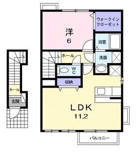 フレスクーラ ガーデン【2階】の間取り