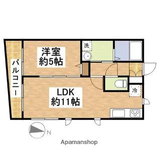 CASA MARRONE(カーサマローネ)【101号室】の間取り