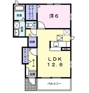 アーバンコートC【1階】の間取り