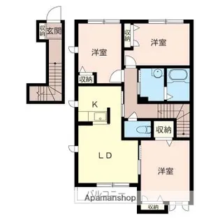 メルベーユA【2階】の間取り