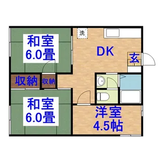 リバーサイドハイツ【203号室】の間取り