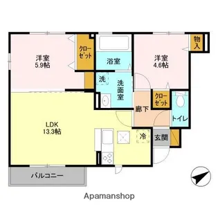バニュルスⅤ【1階】の間取り