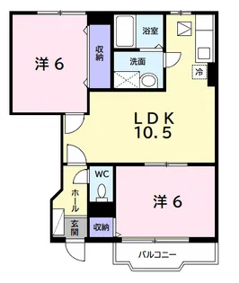ニューブランパレスⅡ【1階】の間取り