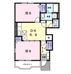 アルドールB【1階】の間取り