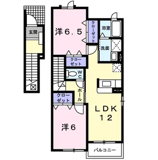 コモディダ A【2階】の間取り