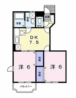 ウエストビレッジⅢ【1階】の間取り