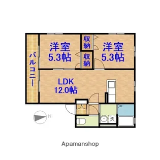 ハーモニー【101号室】の間取り