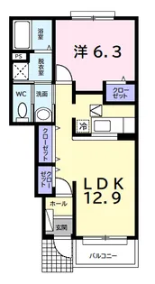 エスポワール Ⅰ【1階】の間取り