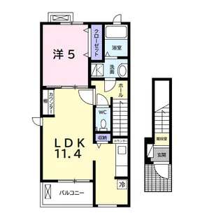 パッシィオーネ Q【2階】の間取り