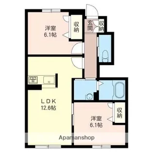 フェアモント【102号室】の間取り