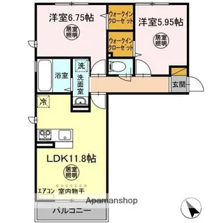 サンフラワー【2階】の間取り