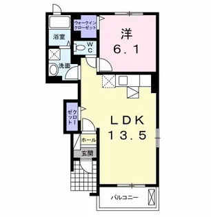 カルム リヴィエール【1階】の間取り