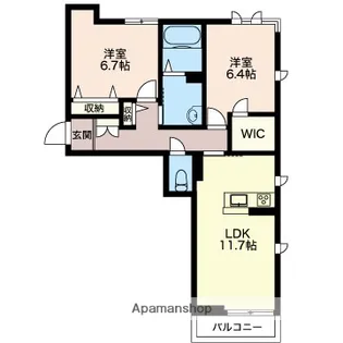 NEW RICHⅡ【301号室】の間取り