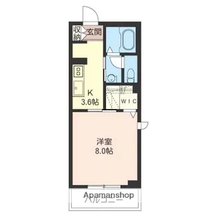 NEW RICH【301号室】の間取り