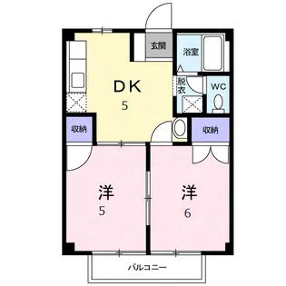 メゾンドパス【1階】の間取り