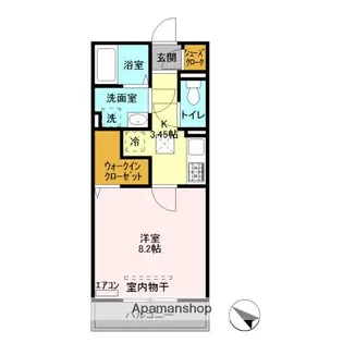 あさひコーポ【1階】の間取り