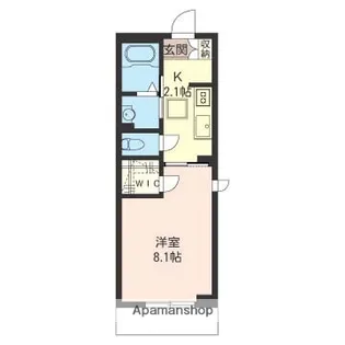 AJ RESIDENCE【101号室】の間取り