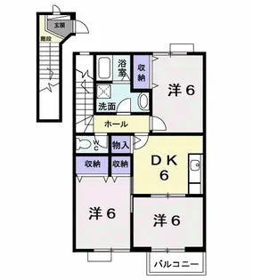 サンエステート【2階】の間取り