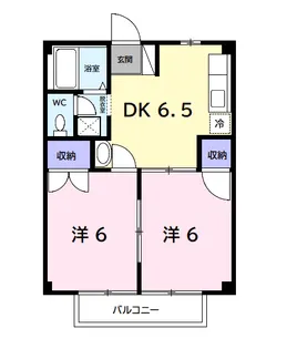 スカイハイツ【2階】の間取り
