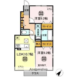 月うさぎ 弐【1階】の間取り