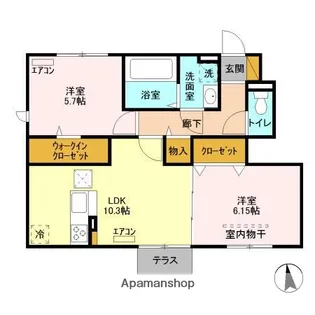 シルク レジデンス【1階】の間取り