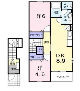 ファースト デューⅥ【2階】の間取り