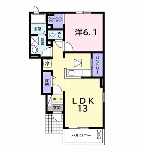メゾン グラース Ⅱ【1階】の間取り