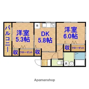 サニー【102号室】の間取り