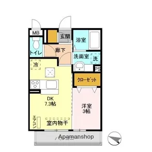 エヴァーラスティング千葉【1階】の間取り