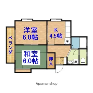 ハウスMT【201号室】の間取り